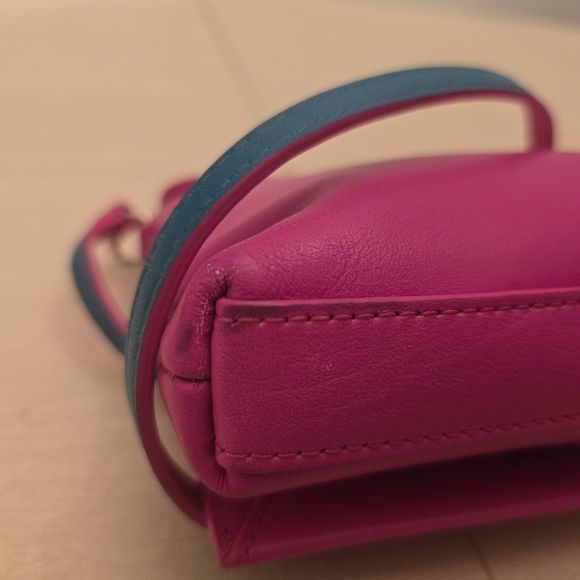 Kate Spade Pink Leather Newbury Lane Sally Twist Lock  Crossbody Bag, EUC - Picture 5 of 15